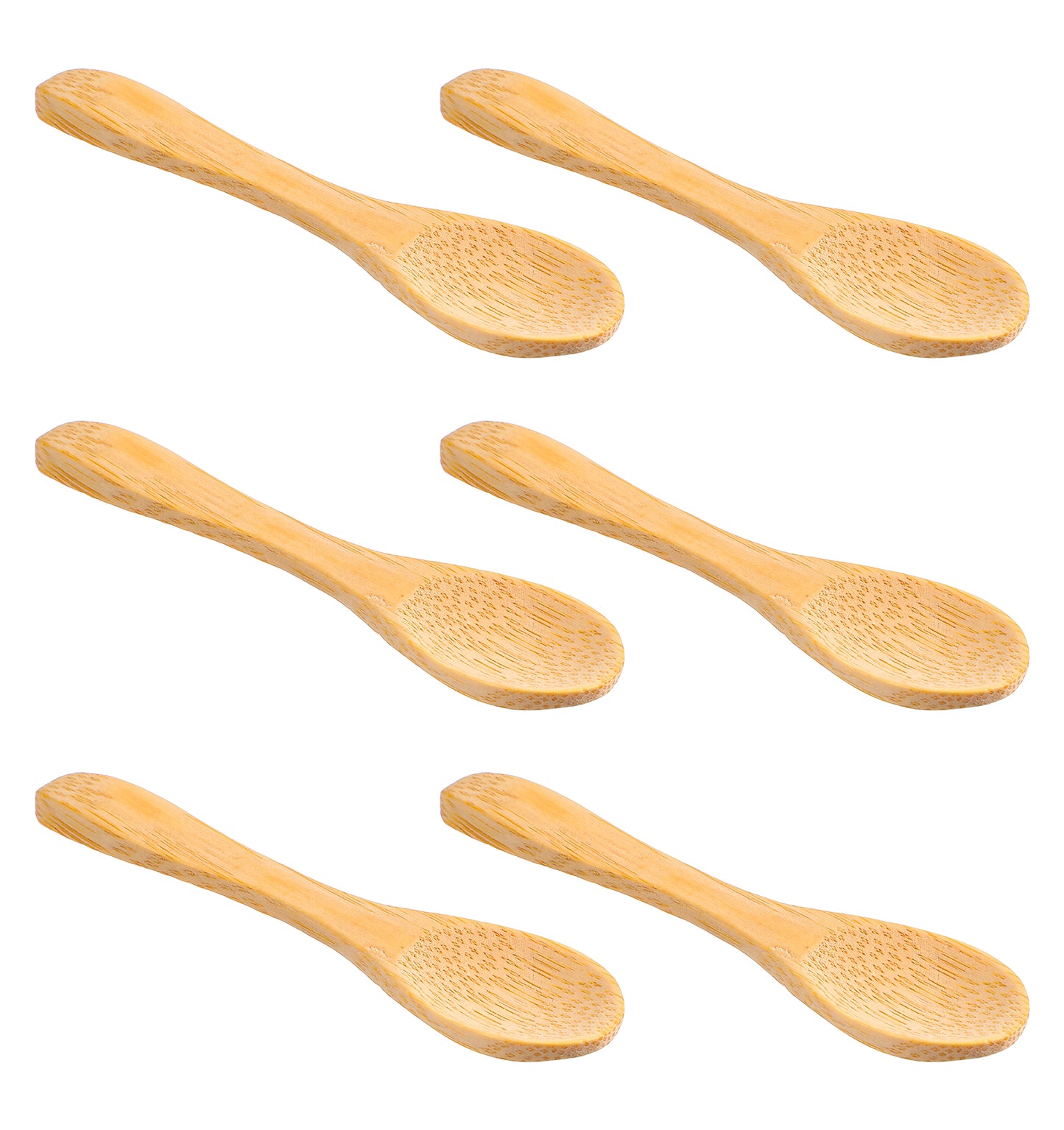 6Pcs Small Wooden Spoons, 3.5 Inch Bamboo Mini Teaspoons for Jars Sugar Coffee Creamer Honey Spices Kitchen Supplies