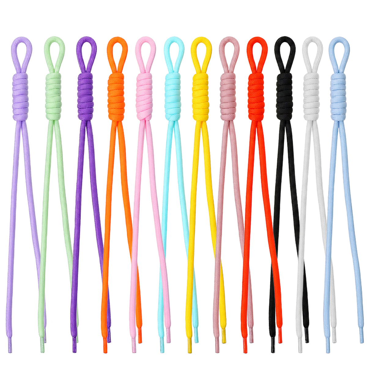 ValueBargain 12 Pcs Paracord Keyring, Paracord Keychain Rope Bag Charm