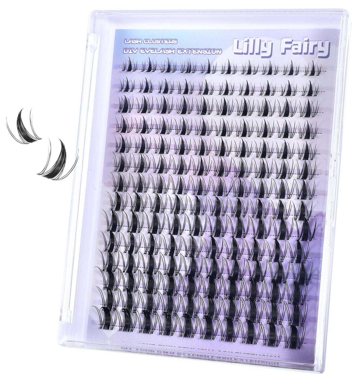 140 Pcs Fairy Lash Clusters, Fairy Lashes 8-16mm Eyelash Cluster Extension Set with Invisible Band, Wispy Individual Lashes for Natural Look