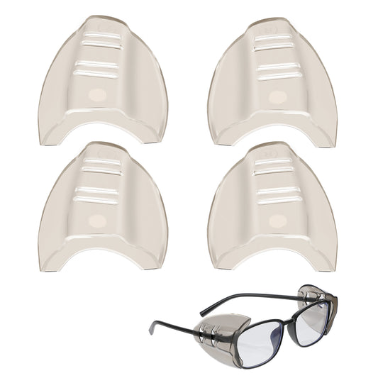 Classicseali 2 Pairs Glasses Side Shields, Flexible Slip On Side Shields, Safety Sunglasses Side Shields, Safety Protection Fits Small to Large Eyeglasses,TPU Material (Deep Brown)