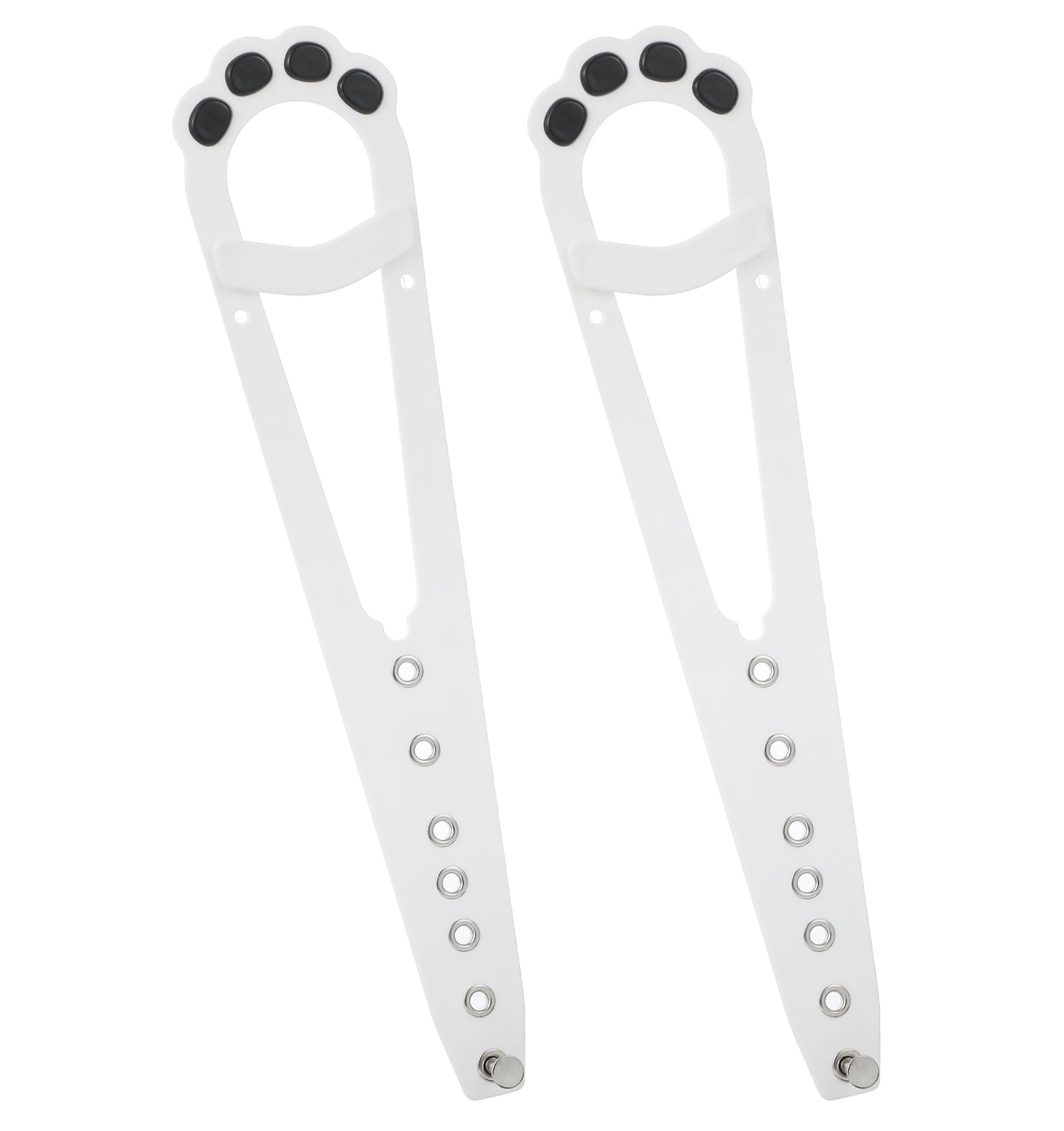 Cat Door Latch, 2PCS Adjustable Cat and Dog Door Stopper with No Pinch Tail Design, Keep Open 1.5" to 6" for Pet Proof Litter Box, White