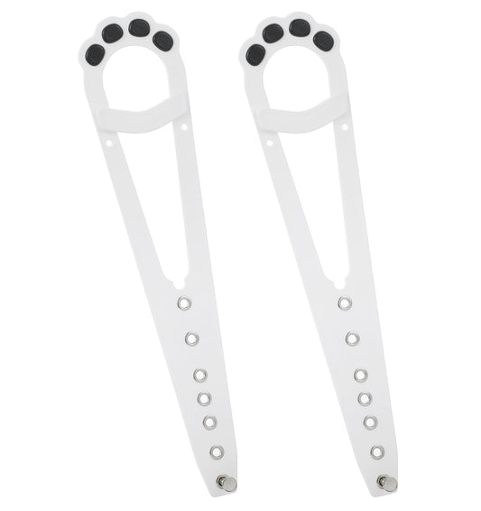 Cat Door Latch, 2PCS Adjustable Cat and Dog Door Stopper with No Pinch Tail Design, Keep Open 1.5" to 6" for Pet Proof Litter Box, White