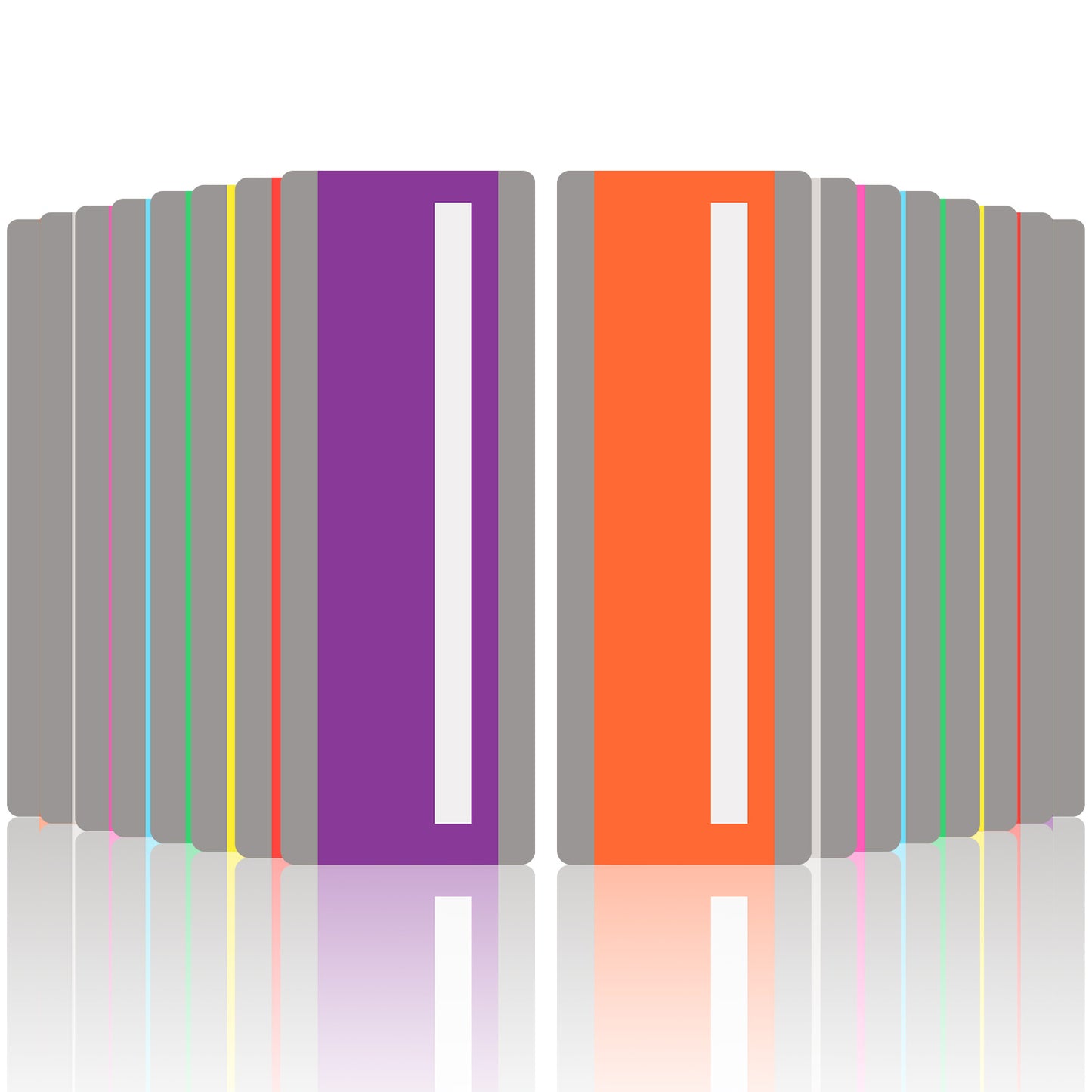 Oruola Overlays for Reading Dyslexia - 16 PCS Coloured Reading Ruler Dyslexia Aids - Window Reading Ruler Overlays for Children and Adults - Dyslexia Overlays in 8 Colors - PET Material