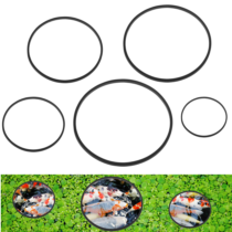 Guduling 15 Pcs Fish Feeding Ring.Aquarium Floating Plant Corral,5 Sizes of Pond Fish Feeder, Floating Plant corral for Intercepts Floatings Plants,Fishs Feedings Ring(Black)