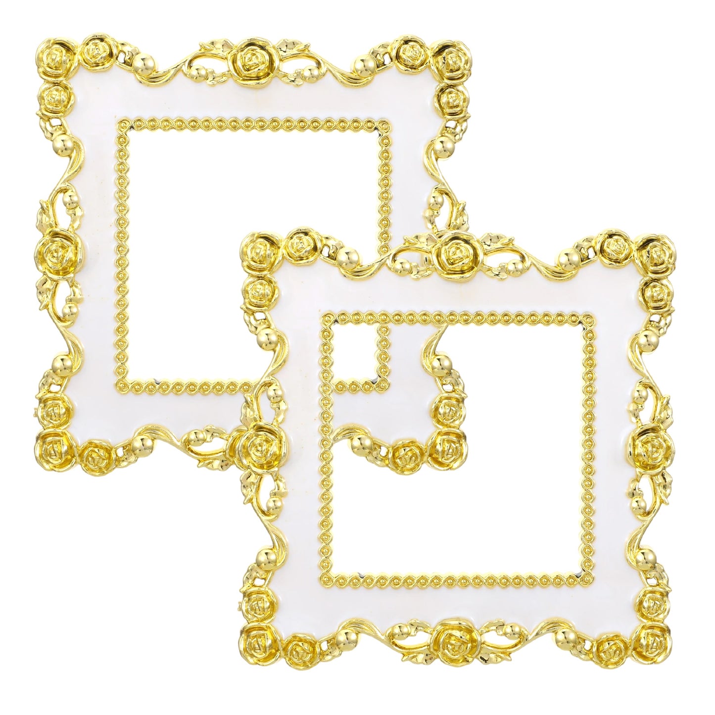 Classicseali 4Pcs Light Switch Covers, Light Switch Surround, Lightswitch Cover Plate, Gold Resin Switch Plates, 15.5x15.5cm Decorative Light Switch Cover Plates for Living Room, Office, Home Decor