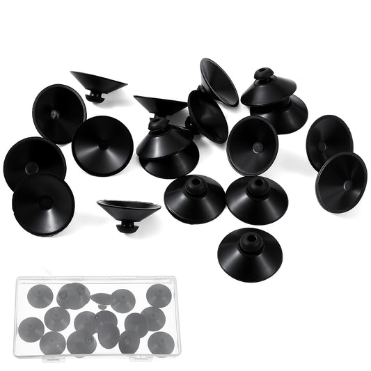 Classicseali 20PCS Aquarium Suction Cups, 28mm Rubber Fish Tank Suction Cups, Aquarium Suctions Cup, Suitable for Fish Tank Pump Aeration Device, Overhead Line Pipe Finishing Decoration, Black