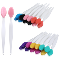 Classicseali 24pcs Pore Scrubber, Colored Silicone Pore Scrubber, Double-Sided Pores Cleaning Brush, Soft Exfoliating Scrub, for Nose, Skin Exfoliator Tool