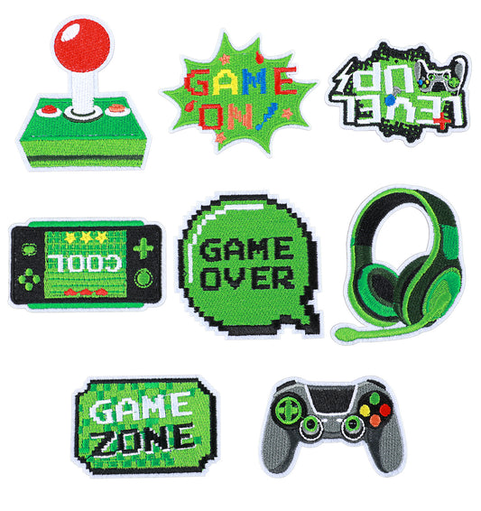 Boy Iron on Patches, 8Pcs Boys Iron on Patches Embroidered Decorative DIY for Clothes Jeans Jacket Backpack hat