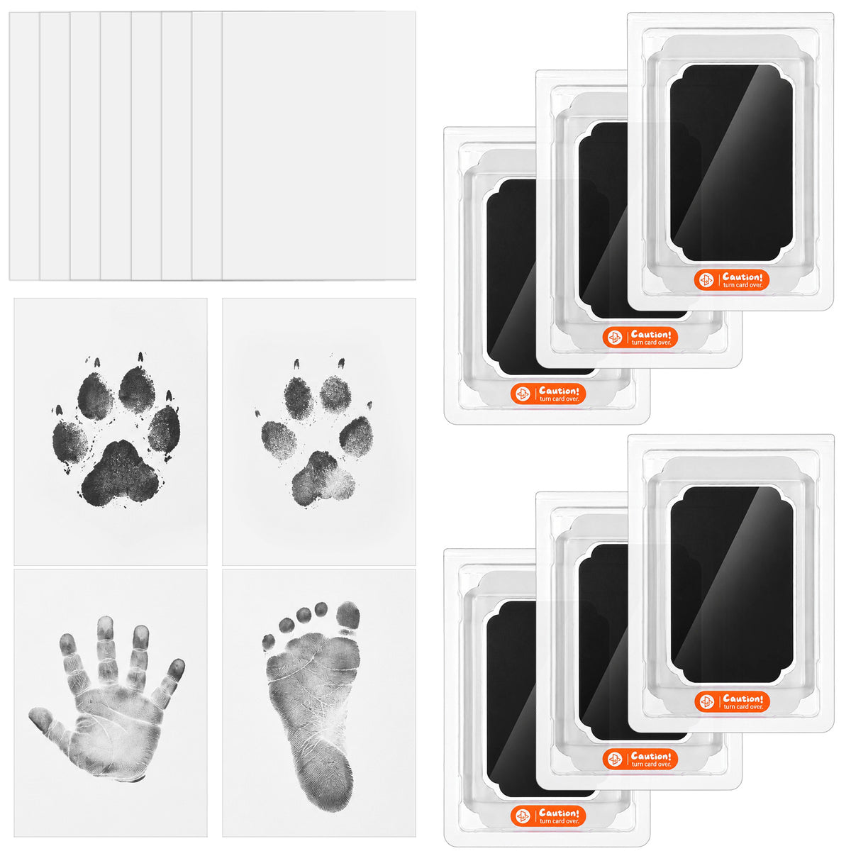 Elegaperma 6Pcs Ink Pad for Paw Prints, Inkless Paw Print Kit for Dogs Cats