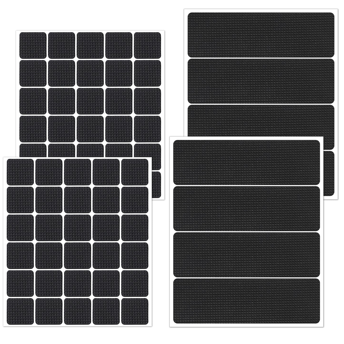 Classicseali 68pcs Rubber Furniture Pads, Thick EVA No Slip Furniture Grips for Wood Floor On Floors, 2 Sizes Adhesive Recliner Pads for Hardwood Floors