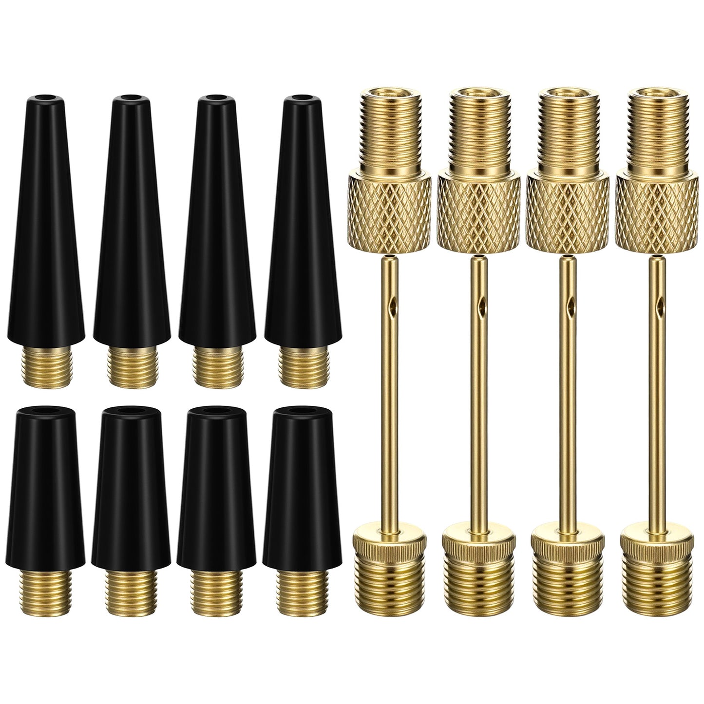 Classicseali 16pcs Ball Inflator Needle, Portable Pump Needles 4 Pack,Threaded Bike Pump Needle, Bike Tire Adapter, for Football, Tire, Basketball, Volleyball, Swimming Ring, Balloon