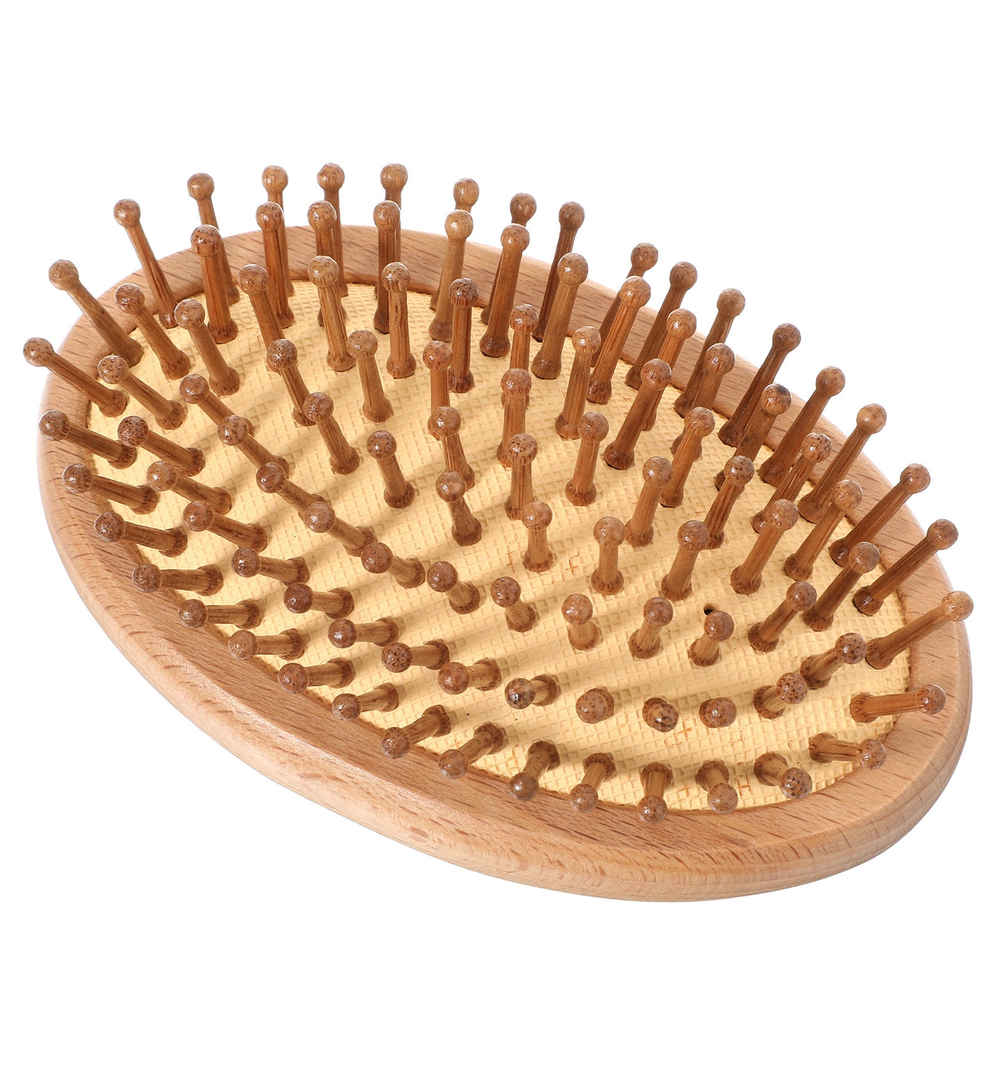 Wooden Scalp Massager, 10.8 cm Bamboo Brush with Anti-static & Air Cushion for Scalp Massager Hair Growth, Women, Men, Kids, Travel, Purse (Include 8-Claw Cleaning Hook)
