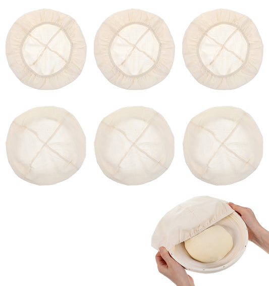 6 Pcs Bread Proofing Cover, 20 cm Reusable Bowl Covers for Bread Proofing, Banneton Cover for Sourdough Rising, Beeswax, Baking Restaurant Home Kitchen