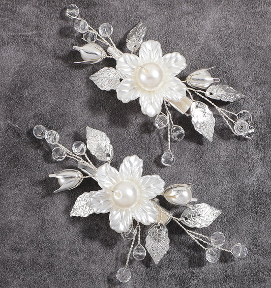 2 Pcs Wedding Bride Hair Accessories Hair Clip