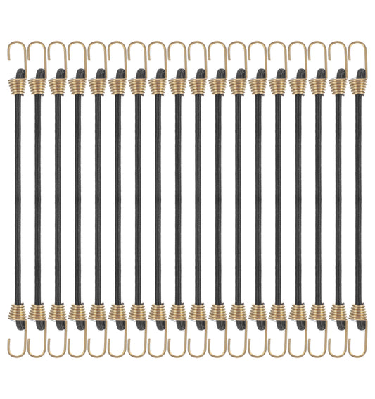 Short Bungee Cords with Hooks, 18Pcs 10" Small Bungee Cord Set, Versatile for Outdoor Camping Tarps Tents Hiking Hunting Trucks Boats