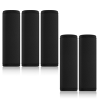 oruola 5pcs Luggage Handle Wrap, Comfort Soft Handle Covers for Suitcases, Luggage Handles Wraps Grips, Luggages Identifiers for Suitcases, Travel Accessories (Black)