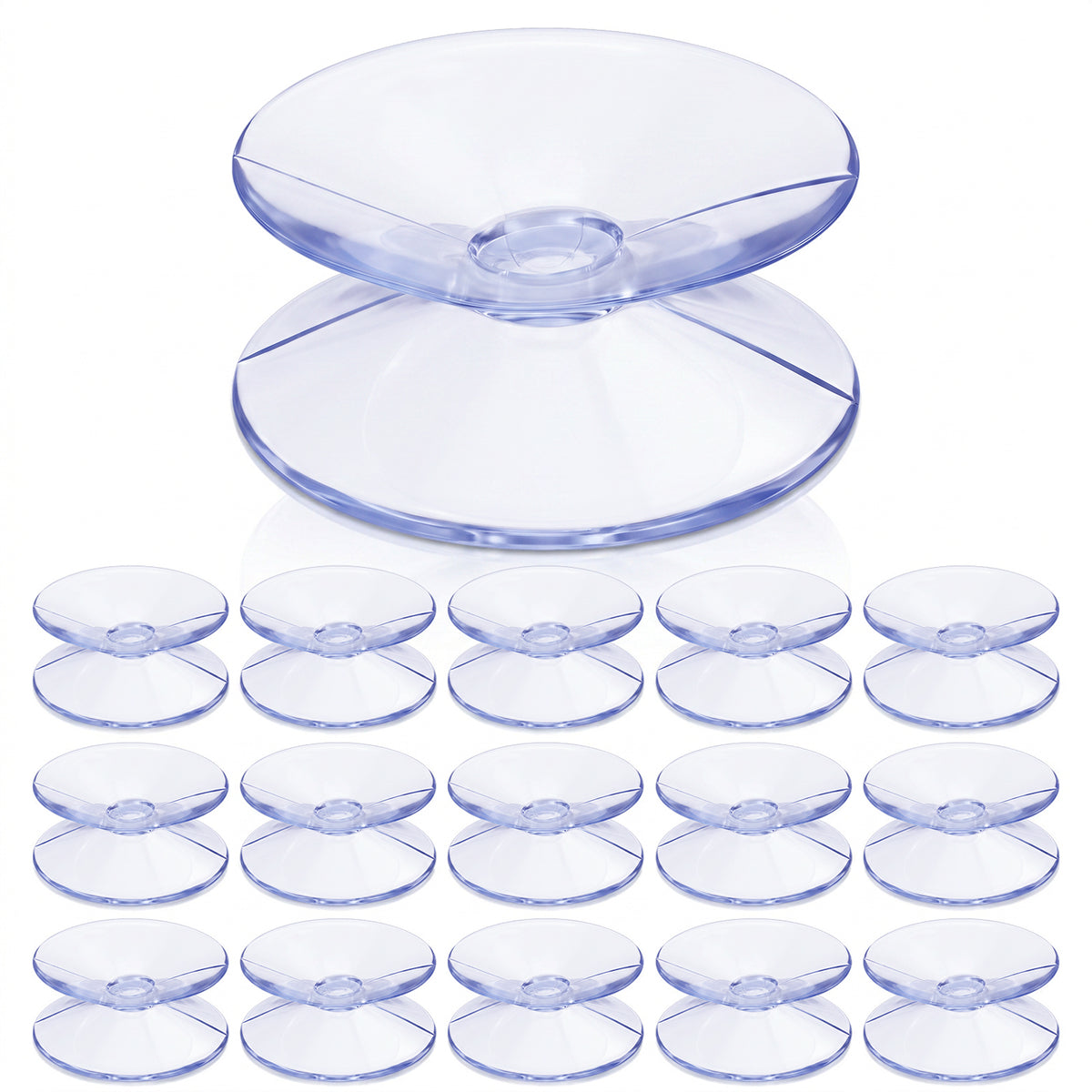 Classicseali 15 Pcs Double Sided Suction Cups,Clear Double Suction Cup
