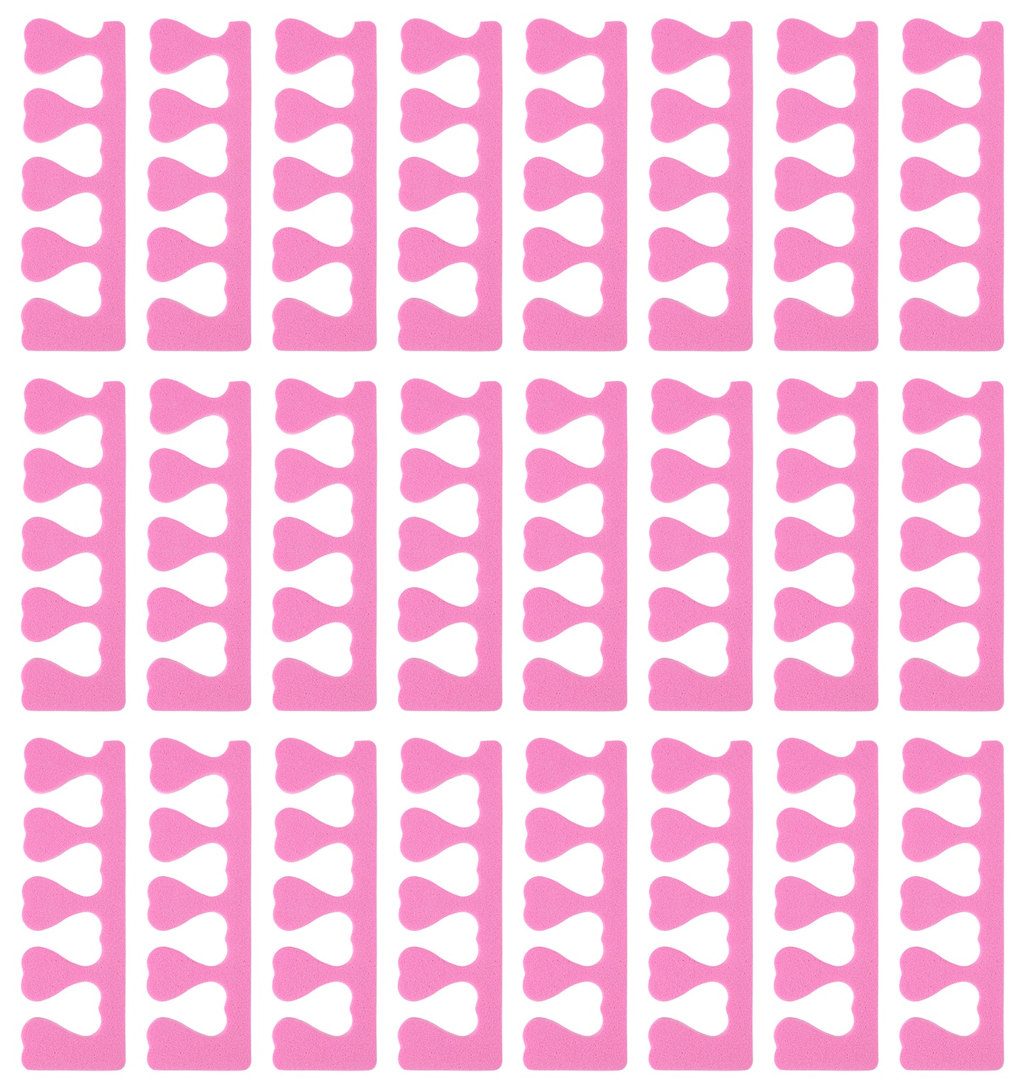 24 Pcs Toe Separator Pedicure, Toe Separator for Nail Polish Soft Foam Sponge Toes Spacer for Manicure Pedicure, Keeps Toes Separated for Easy Nail Painting (Pink)
