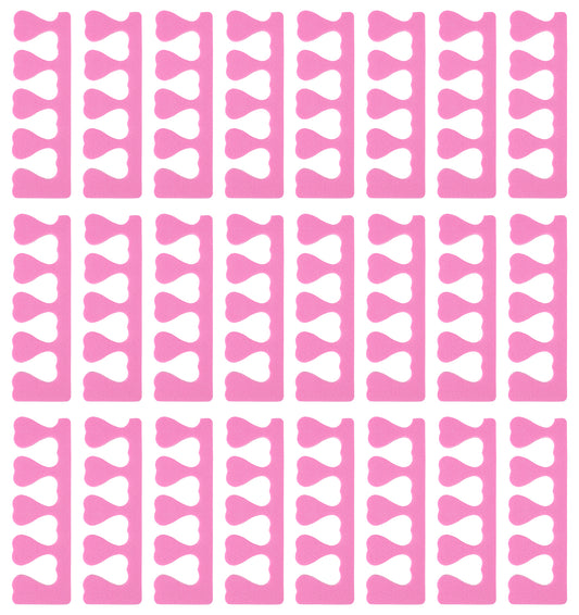 24 Pcs Toe Separator Pedicure, Toe Separator for Nail Polish Soft Foam Sponge Toes Spacer for Manicure Pedicure, Keeps Toes Separated for Easy Nail Painting (Pink)