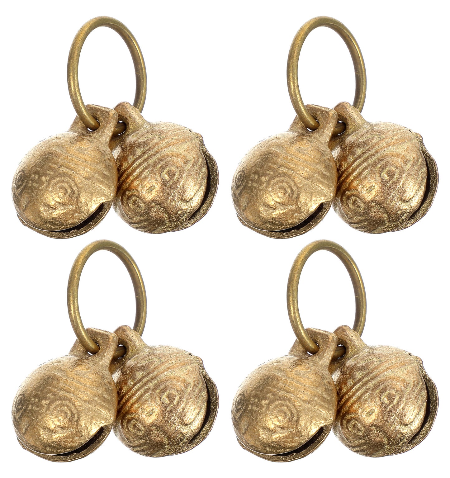 4 Pcs Loud Bells for Dog Collar, Brass Pet Collar Bells for Dog & Cat