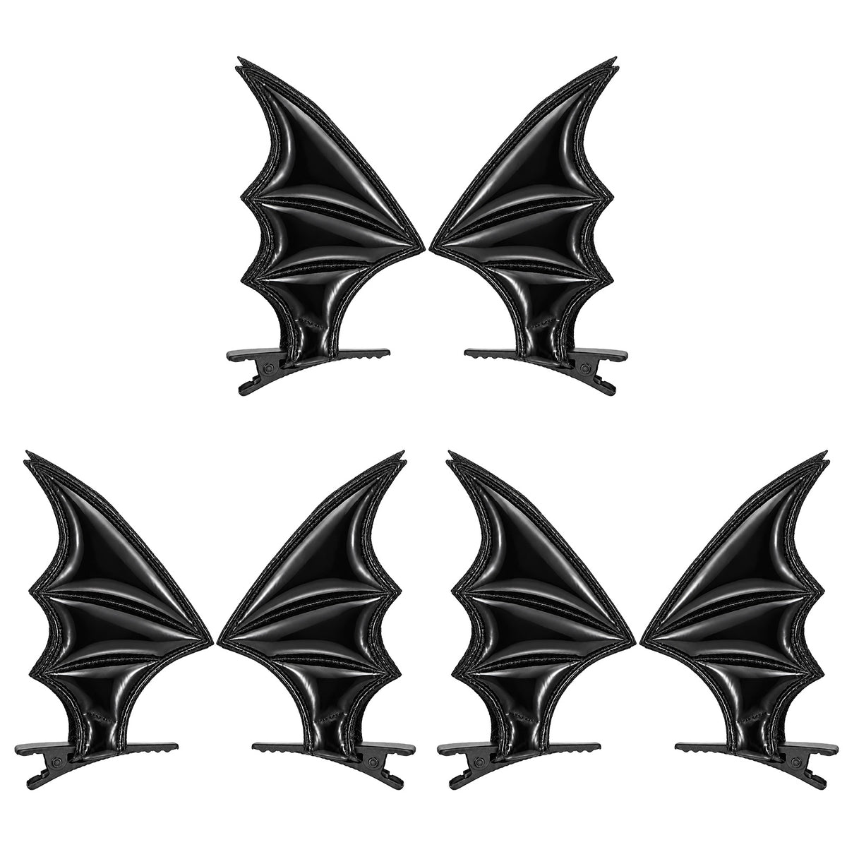 Elegaperma 6 Pcs Bat Wing Hair Clips, Halloween Goth Bat Hair Clip