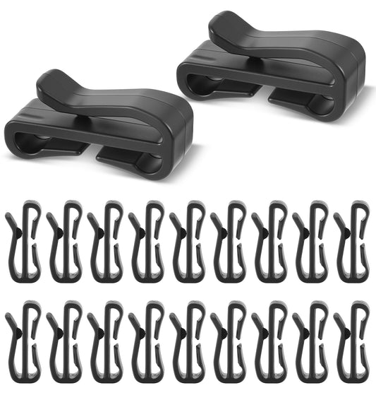 ValueBargain Webbing Ending Clip, 80Pcs Adjustable Bag Strap Clip Keeper Waist Belt Hook Quick Slip Buckle for Backpack, Replacement for Hiking Camping Outdoor Snowshoe