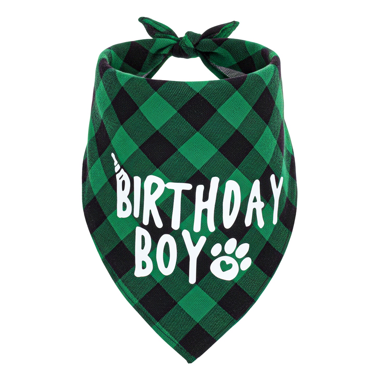 Guduling Birthday Dog Bandana, Green Dog Bandanas for Medium Dogs, Long 71cm/27.95in Dogs Birthday Bandana Boy, Triangle Bibs for For Small Medium Large Pets Birthday Decoration (Green Black)