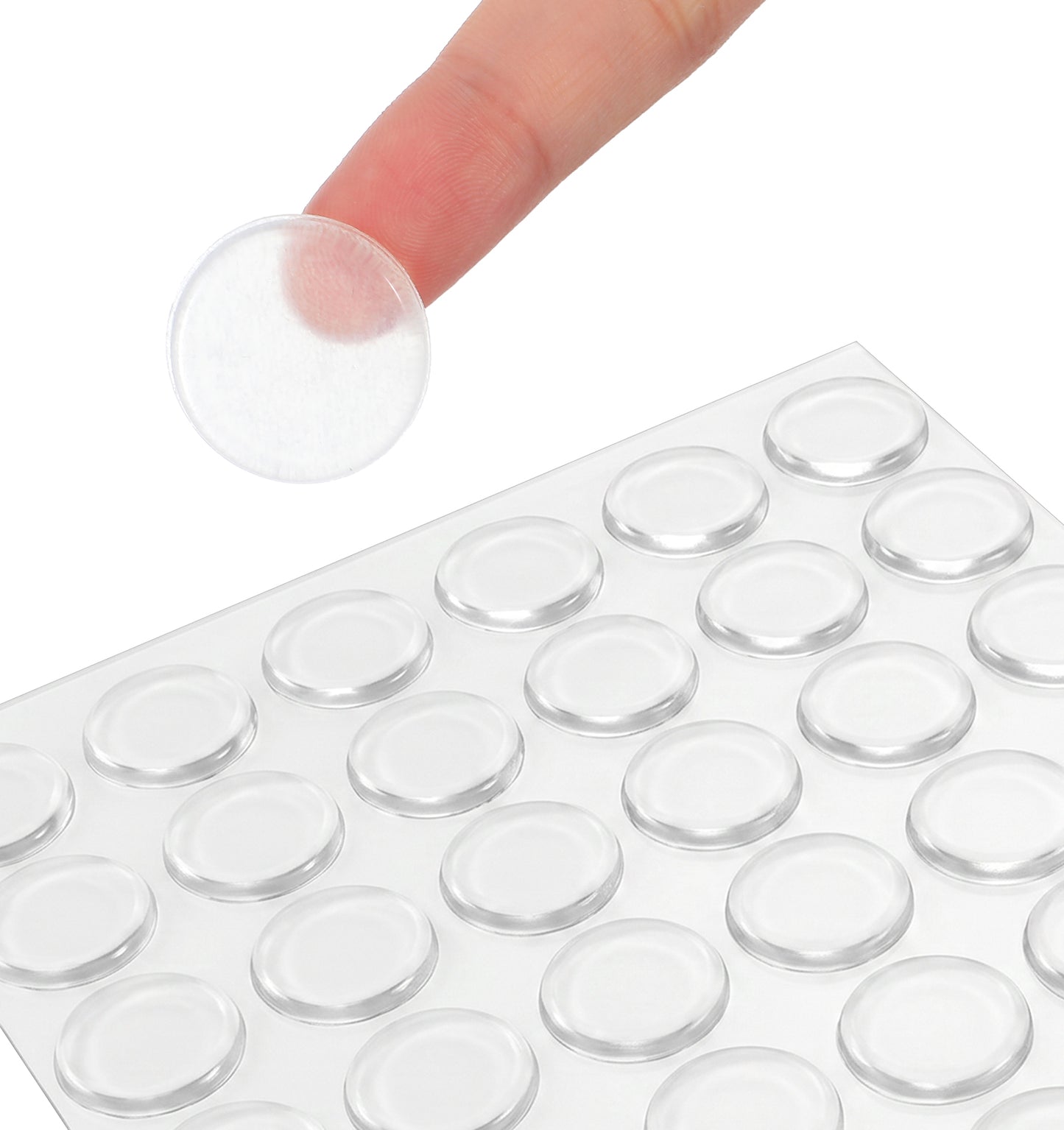 36 Pack Rubber Feet for Chopping Board, Clear Rubber Bumper Pads – 20mm x 5mm Non-Slip Self-Adhesive Round Feet Bumpers, Grippers for Drawer Cabinet