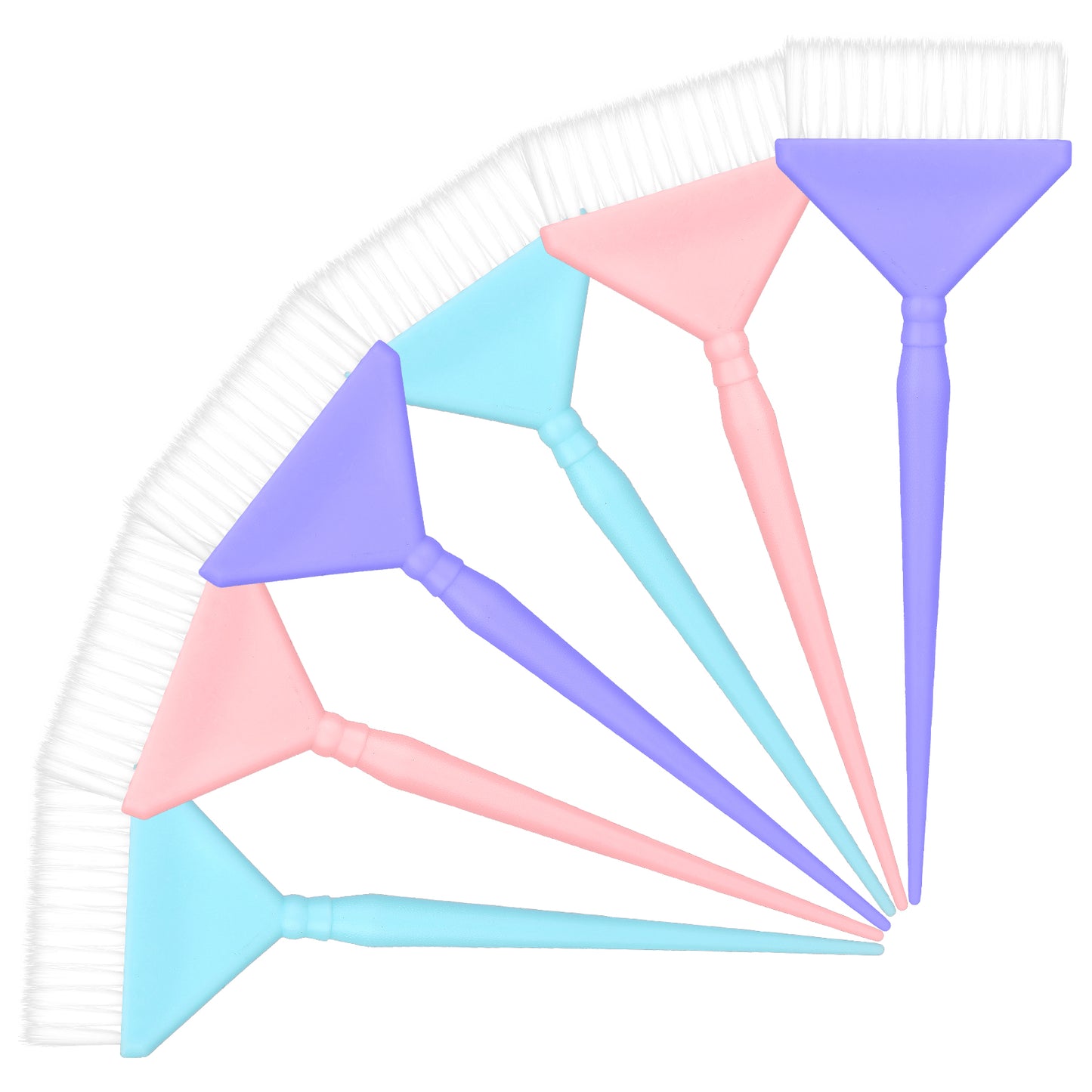 Classicseali 6PCS Dye Brush, Brush for Hair Dye with Conical Tail, Durable Hair Colour Brushes, Color Brushes for Hairs Dyes Tools, Pink, Purple, Blue