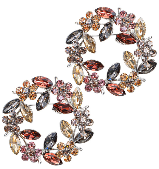 2 Pcs Flower Brooch for Women Girls Bridal