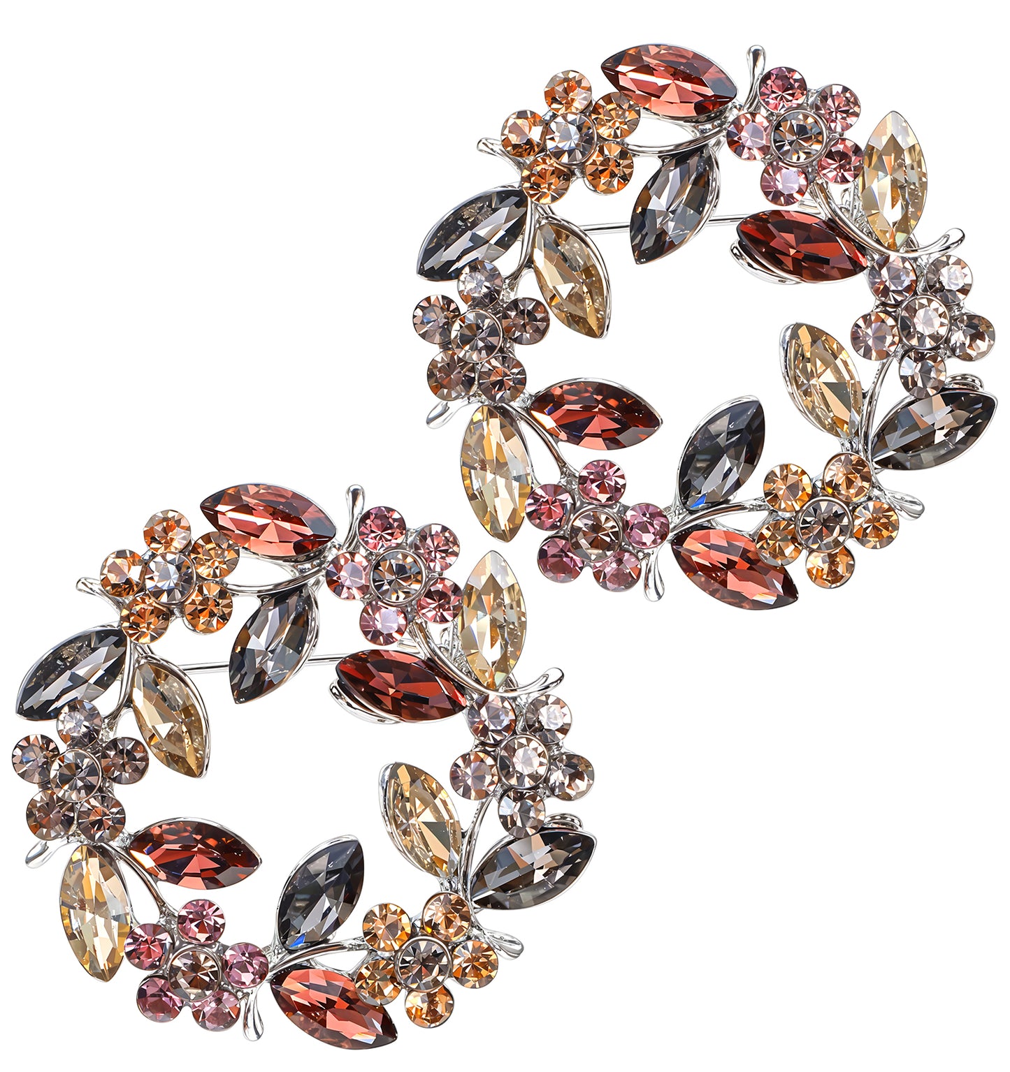 2 Pcs Flower Brooch for Women Girls Bridal