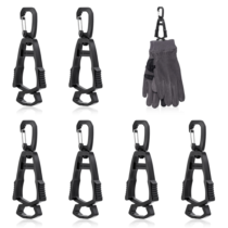 guduling 6pcs Work Glove Clip Holder, Glove Clips For Work, Gloves Clip for Construction Gloves Belts Hats Towels Ect Black