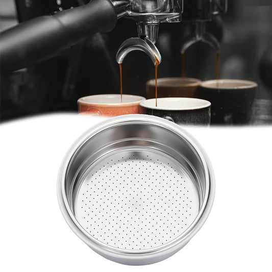 Oruola 51mm Portafilter Basket, Double Layer Stainless Steel Coffee Filter, Double Cups 51mm Pressurized Porous Filter for Coffee Machine Replacement Accessories, 2 Cups Capacity