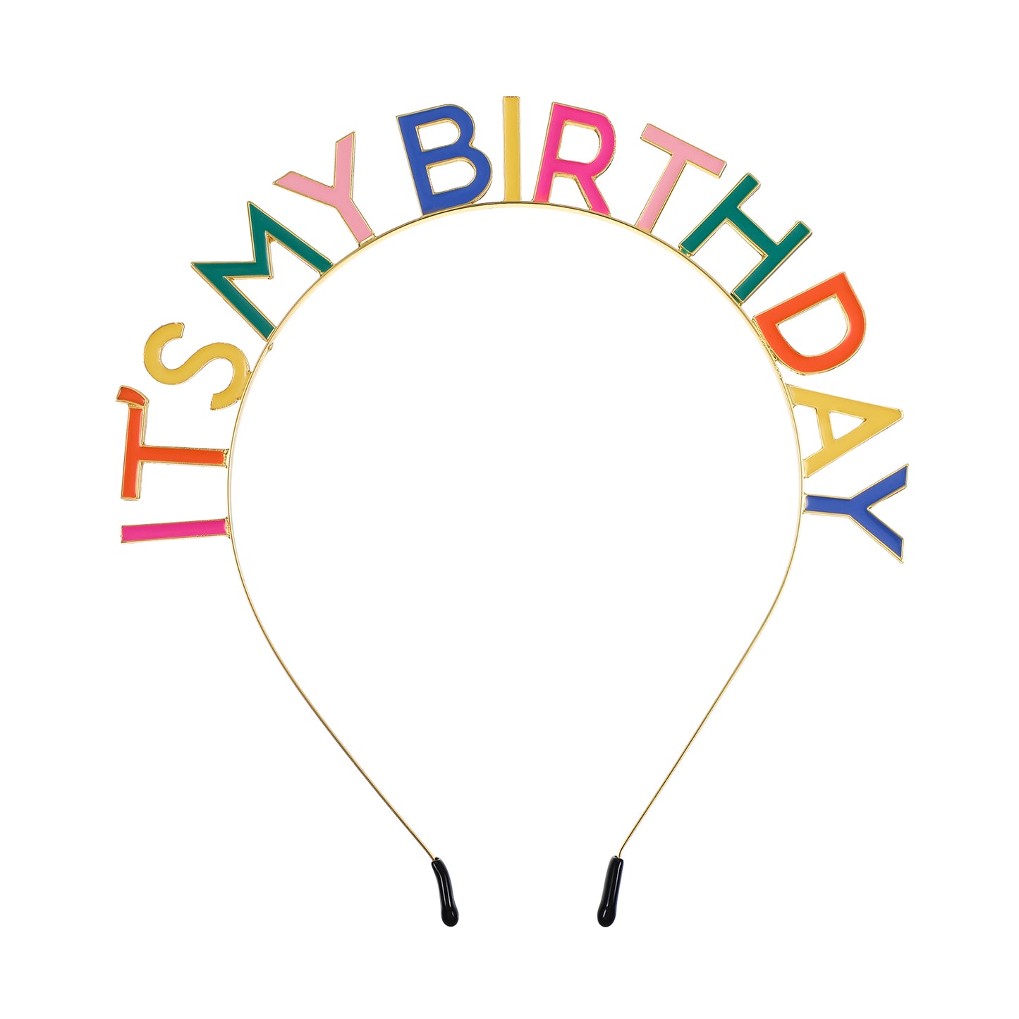 oruola Its My Birthday Headband,Rainbow Its My Birthday Crown,Colorful Metal Happy Birthday Headband for Women Girls Kids