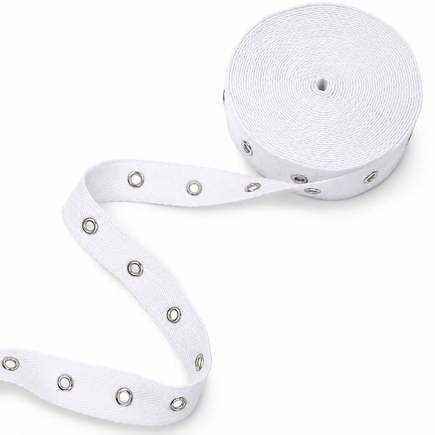 Elegaperma 7 Yards Grommet Tape, 0.79 Inch Wide Polyester Eyelet Tape