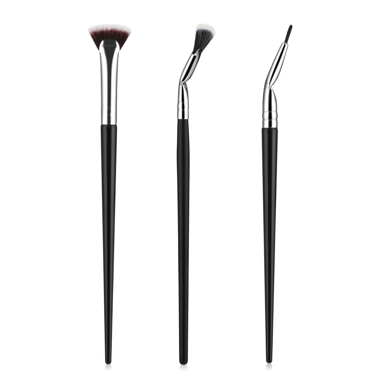 Oruola 3pcs Mascara Brush,Folding Angle Mascara Fan Brush for Lashes,Short Hair Flat Fan Mascara Brush,Folding Angle Eyeliner Brushes Fine Point,For Natural Eye Makeup