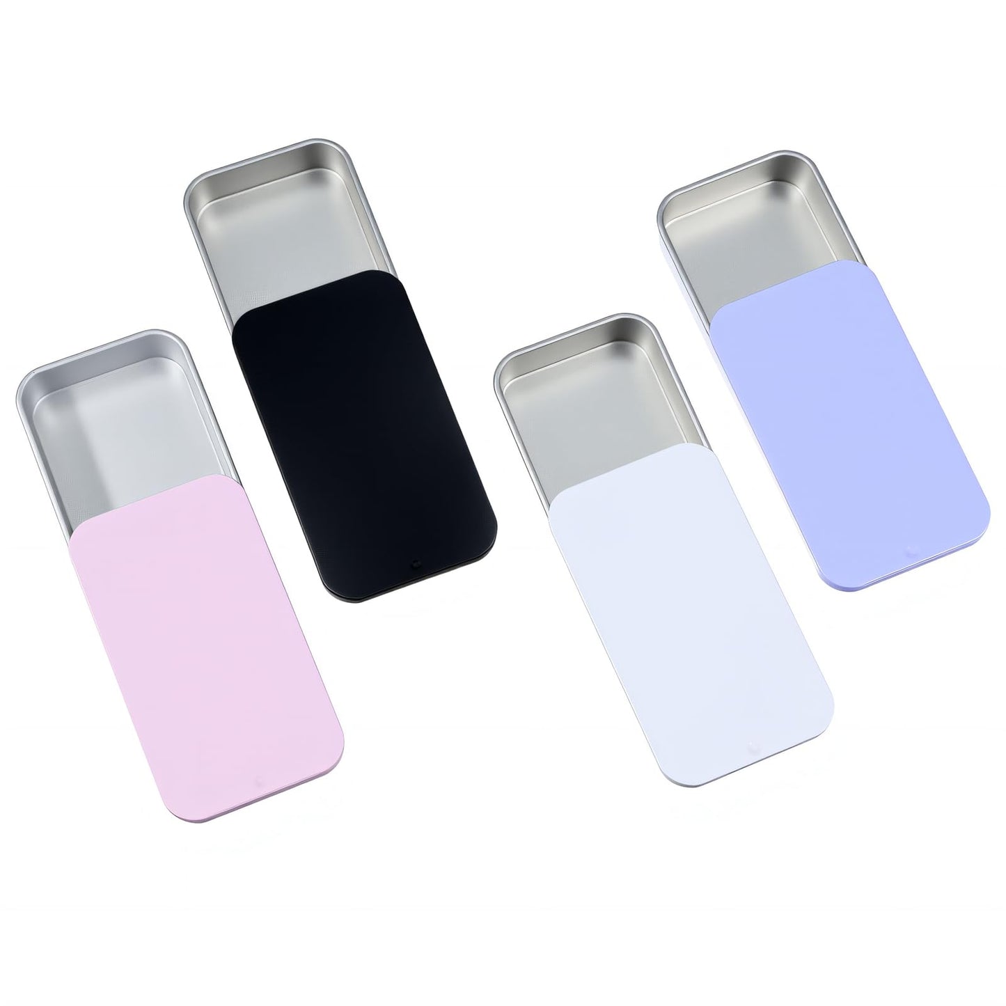 Elegaperma 4Pcs Gums Holder, Gums Container Slide-Top Design, Chewing Gums Holder Iron Construction for Purse Pocket and Portable Storage Use