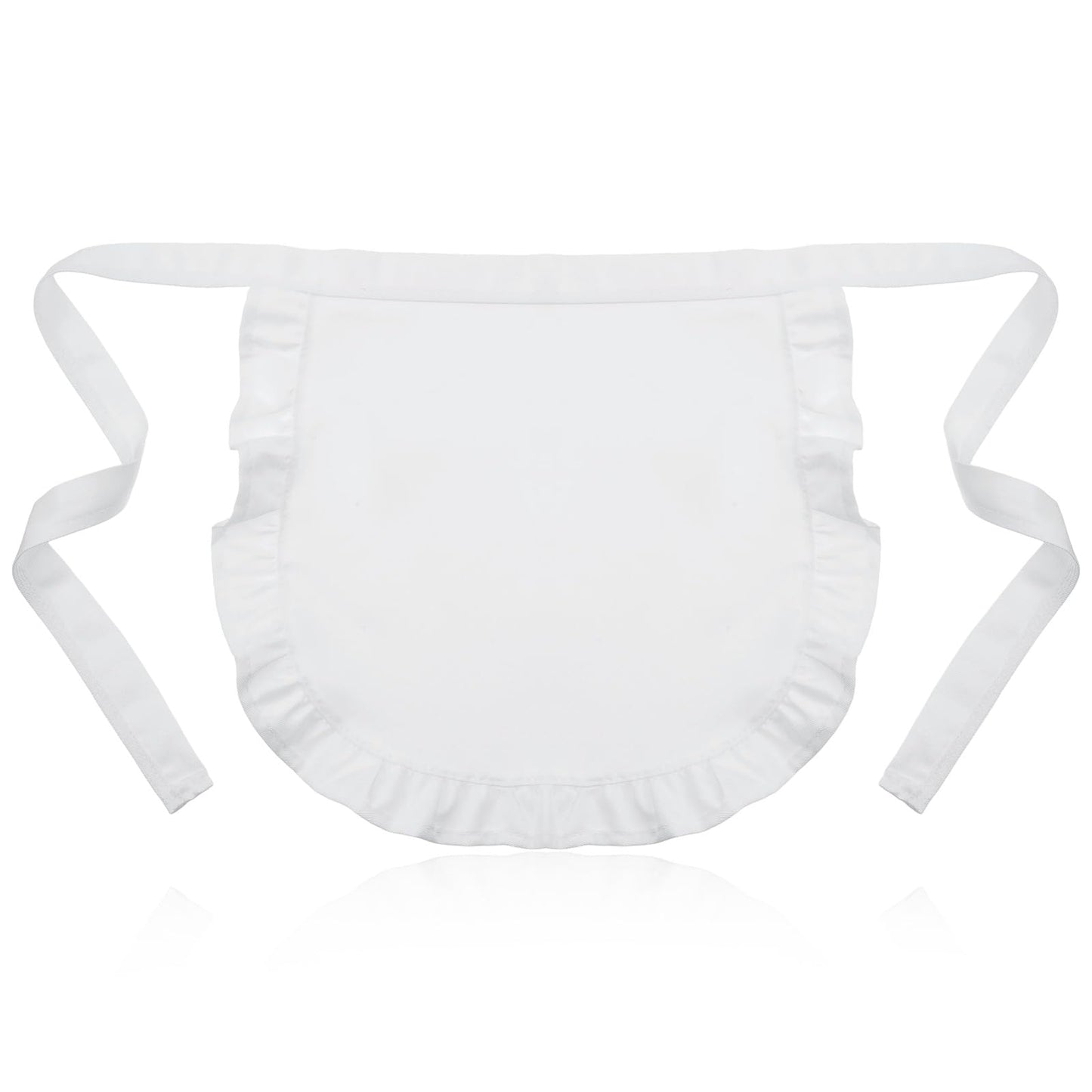 guduling Waist Apron Women's White, White Apron Kids, Serving Apron, Cooking Apron, Adjustable Cosplay Apron for Kitchen, Restaurants, Crafts, Painting, Cafés and Role Play