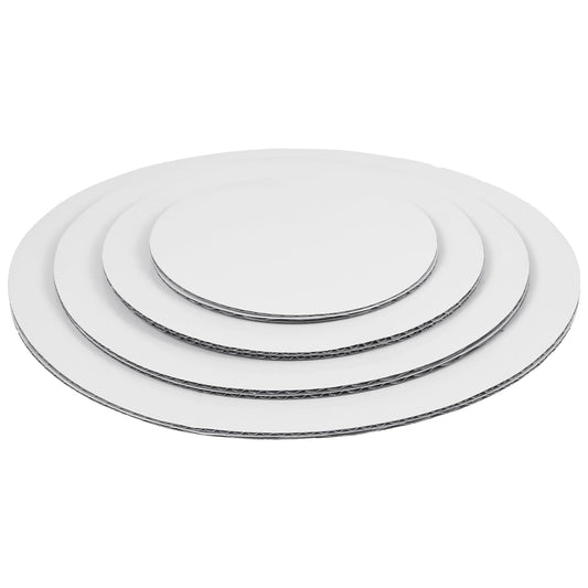 oruola 6pcs White Cake Boards Round Cake Board 6, 8, 10 Inch Cake Board, 2 of Each Size Set,Cake Cardboard for Baking Cake, Wedding Birthday Cake, Dessert, Cake, Pizza Decorating and Exhibition