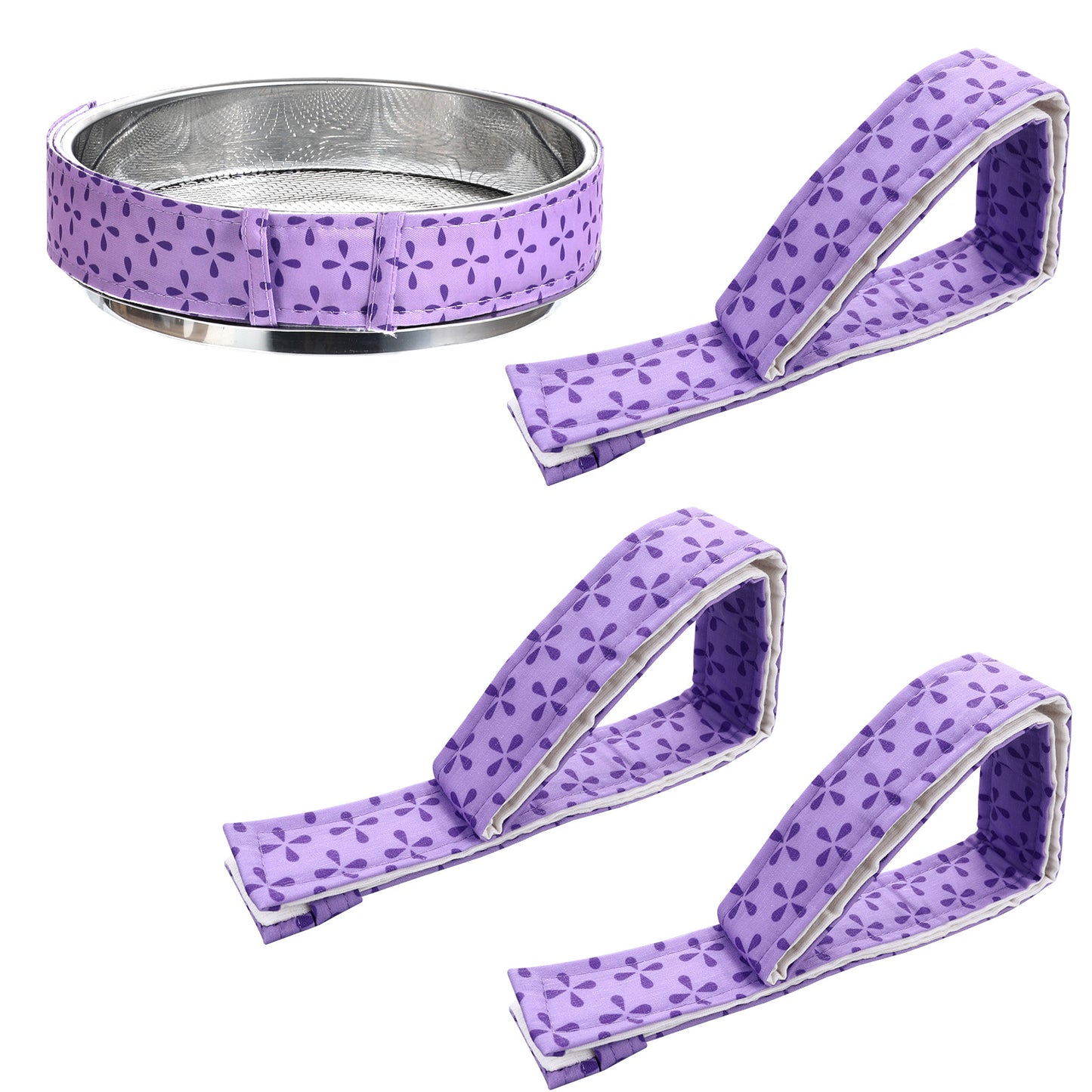 Classicseali 3 pcs Cake Strips for Even Baking, 91.3 X 4.47 cm Cake Strips, Adjustable Reusable Cake Pan Dampen Strips, Super Absorbent Thick Cotton Baking Bands for Cake Pans, Purple