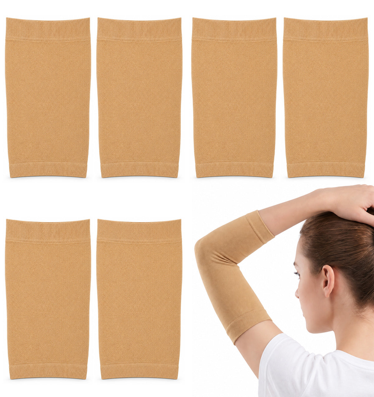 ValueBargain 3 Pairs Sleeves to Cover Arms, Arm Sleeves Women for Arm