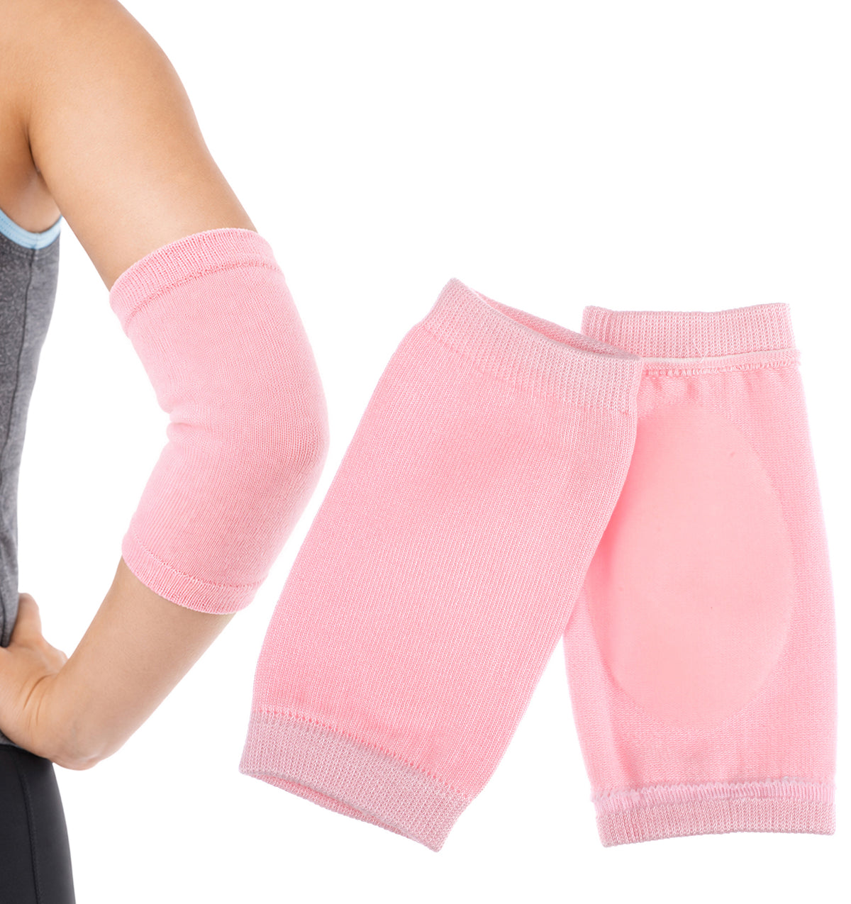 2 Pairs Elbow Pads for Adults, Elbow Pads Moisturizing Gel Sleeves