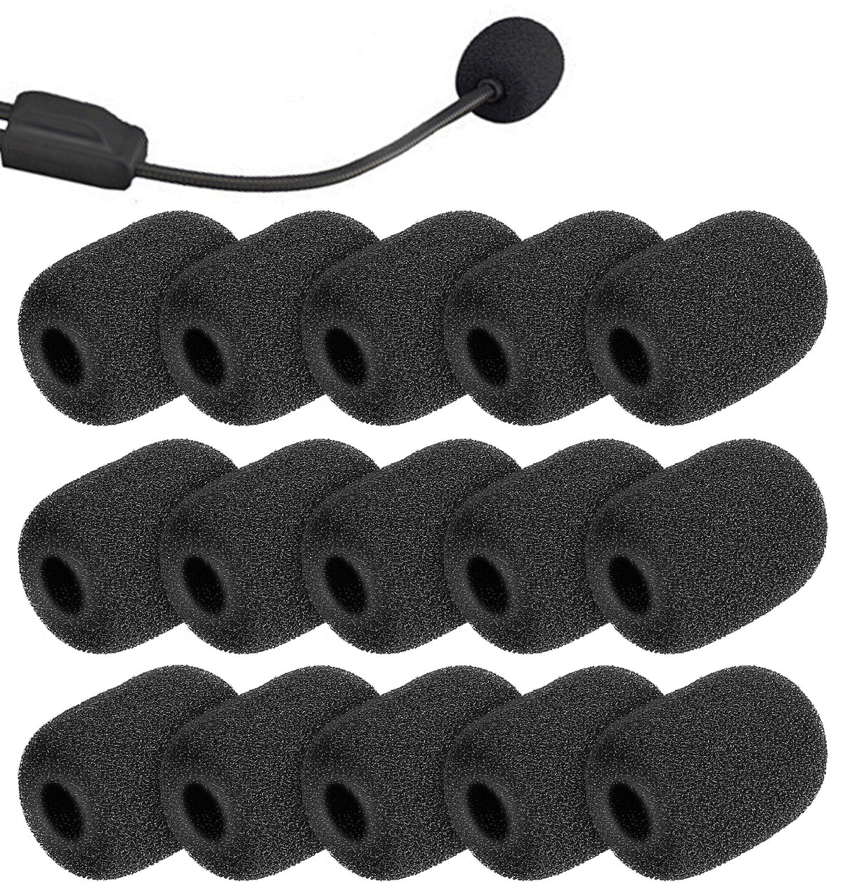 15PCS Microphone Foam Cover, High-Density Microphone Cover