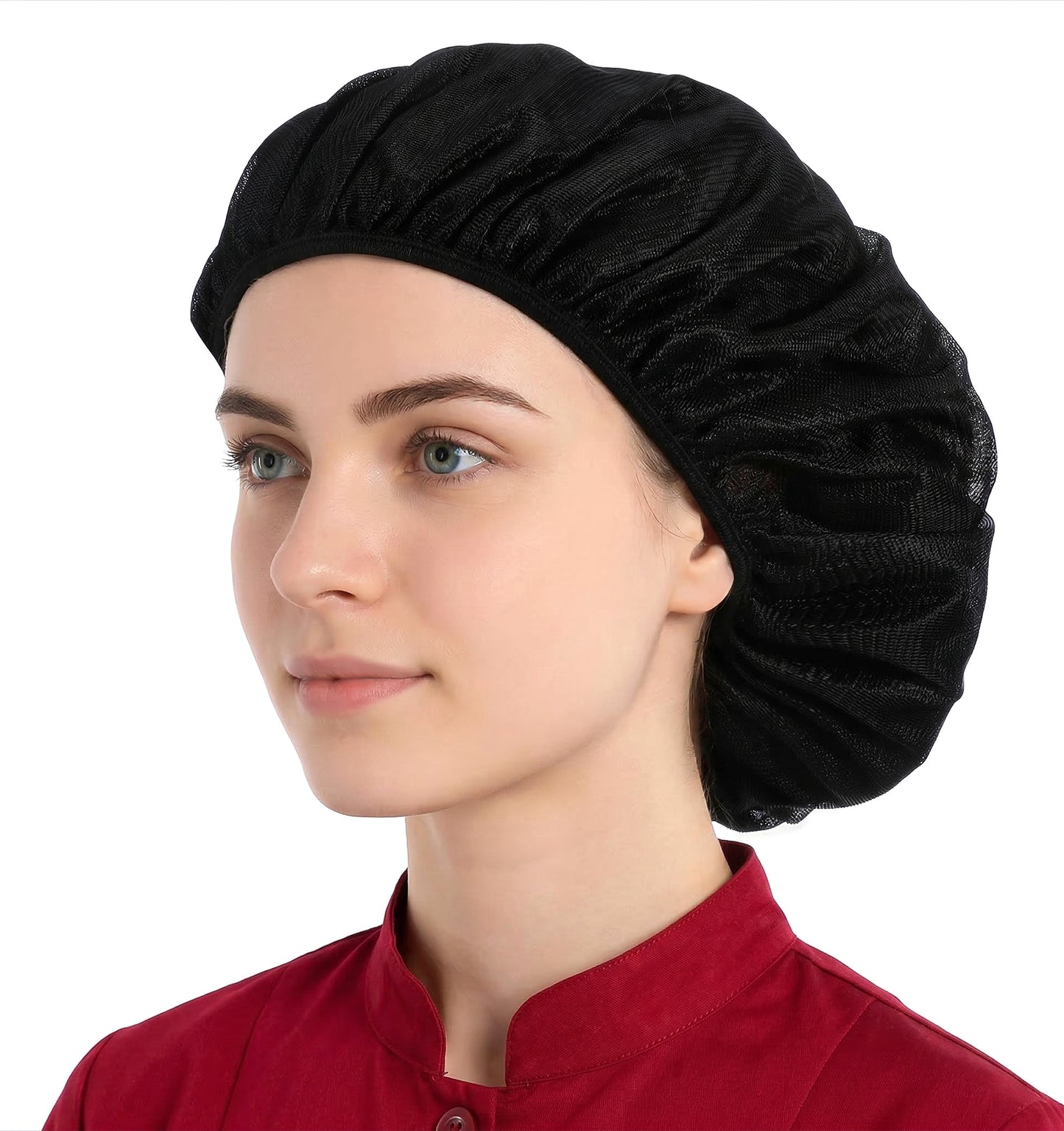 FRCTLNKG 8Pcs Hairnets for Kitchen, Elastic Chef Hat Women Mesh Kitchen Cap, Hair Cover for Food Service & Cooking Work