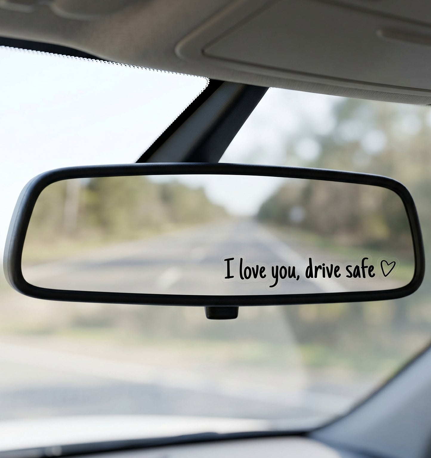 10Pcs I Love You Drive Safe Sticker, Vinyl I Love You Drive Safe Mirror Sticker for Rearview Mirrors, Waterproof & Easy to Apply (Colorful Design)
