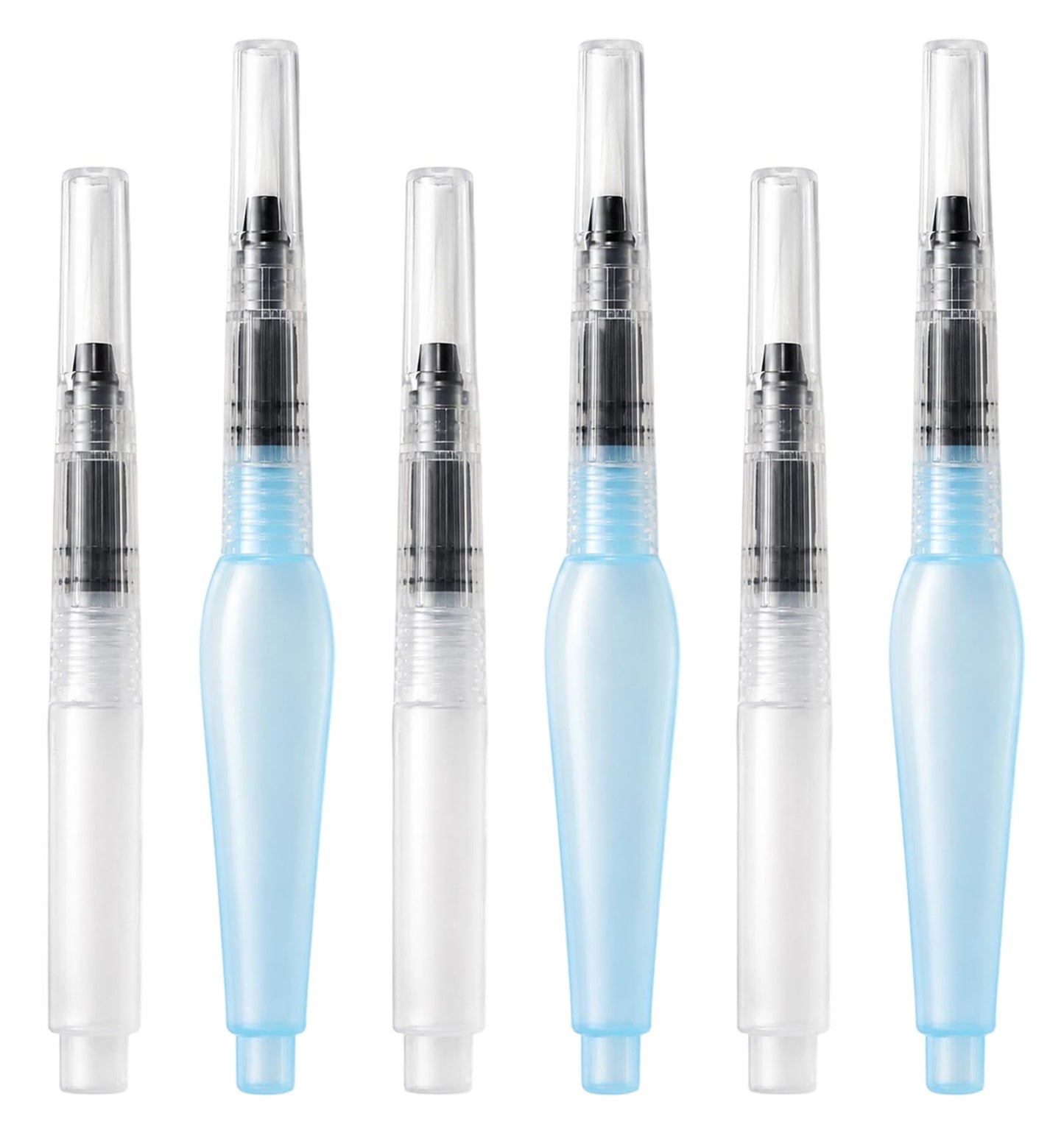 6 Pcs Water Brush Pen, Refillable Water Brushes for Watercolor