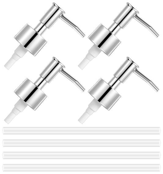 Replacement Pump for SOAP Dispenser, 4Pcs SOAP Dispenser Replacement Pump ABS Material Without Impurities, Press the Cap to Rotate 360, Easy to Press, Fast Liquid Discharge