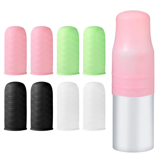 Oruola 8pcs Silicone Bottle Covers for Travel,Travel Essentials,Leak Proof Bottle Covers for Traveling, Fit Most Travel Size Bottles Toiletries,Shampoo Lotion Conditioner Wash Body Bottles,Multicolor