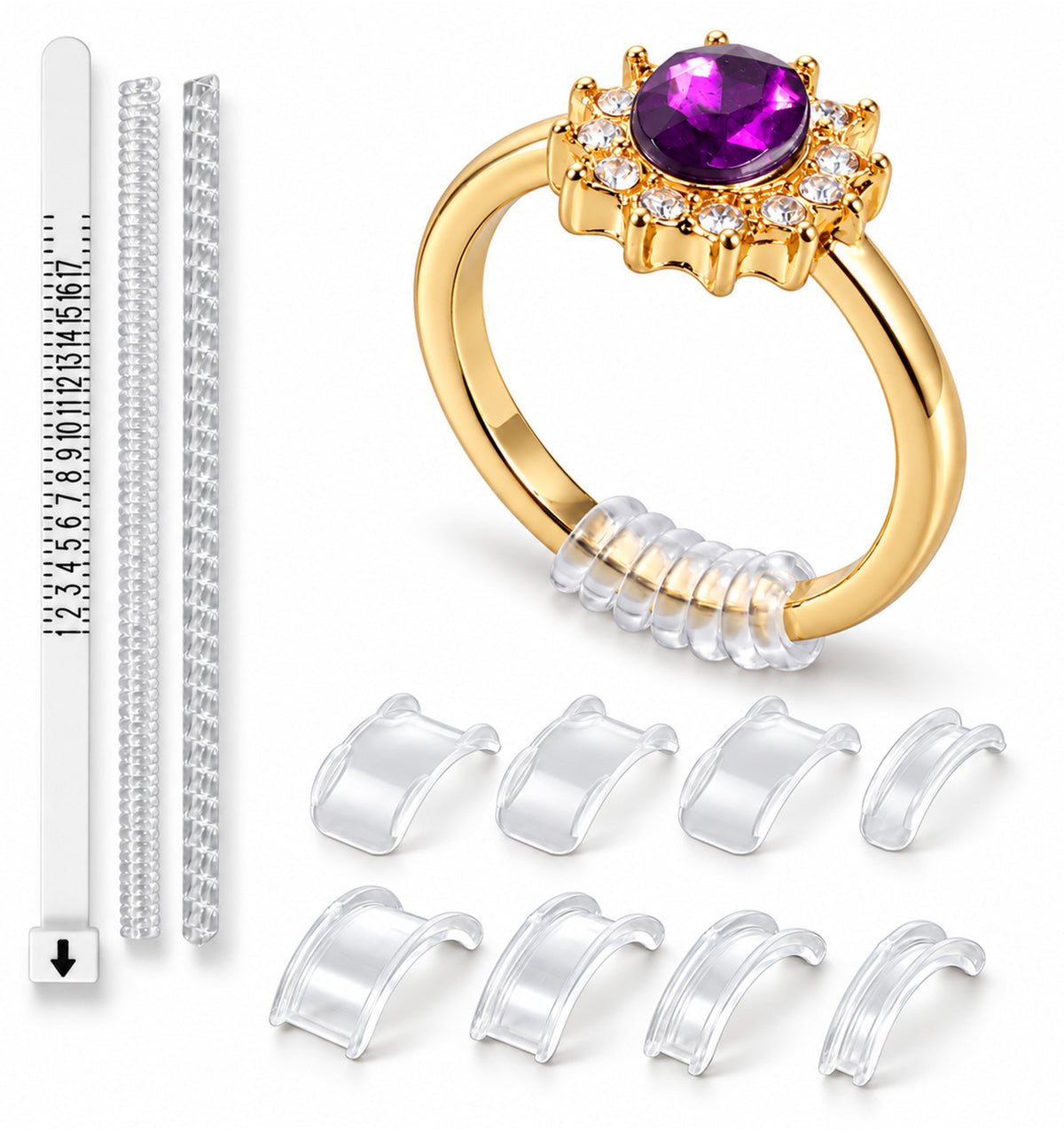 23 Pcs Ring Size Adjuster for Loose Rings, Ring Slide Stopper