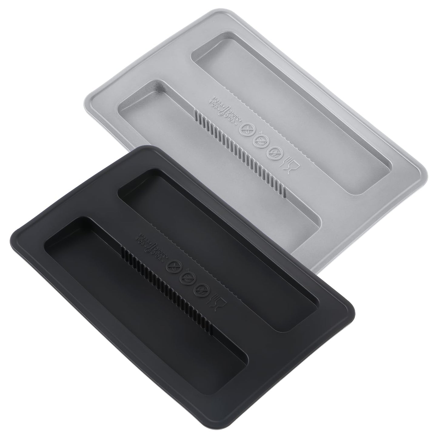 Classicseali toaster cover, 2 Pcs Silicone Toaster Covers, 2 Slice Toaster Cover for Bread Maker, Toaster Covers 2 Slice Wide Slot, Black and Grey Toaster Appliances Top Cover